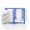 Industrial Plate And Frame Filter Press Equipment With Blue Frame And White Plates