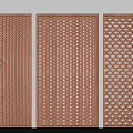 Wooden Partition Panels With Various Perforated Patterns For Interior Design