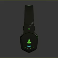 Black and Green Over Ear Headphones with LED Lights Ergonomic Fit and Comfortable Ear Cushions