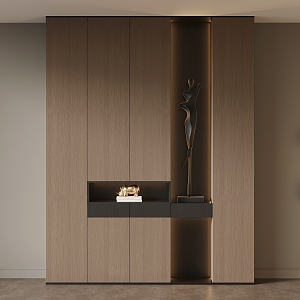 Italian Minimalist Entrance Cabinet Shoe Cabinet 3d model