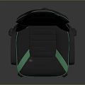 Black and Green Office Chair with High Back Ergonomic Design Armrests and Rolling Wheels