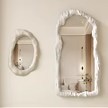 Modern Decorative Mirrors with Irregular and Oval Shapes for Interior Wall Decor 3d model