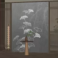 New Chinese-style partition screen partition 3d model