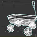 Stanley Gray Metal Utility Cart With Four Wheels And Handle For Garden Use
