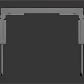 Sturdy Modern Folding Furniture Table With Gray Tabletop And Metal Frame