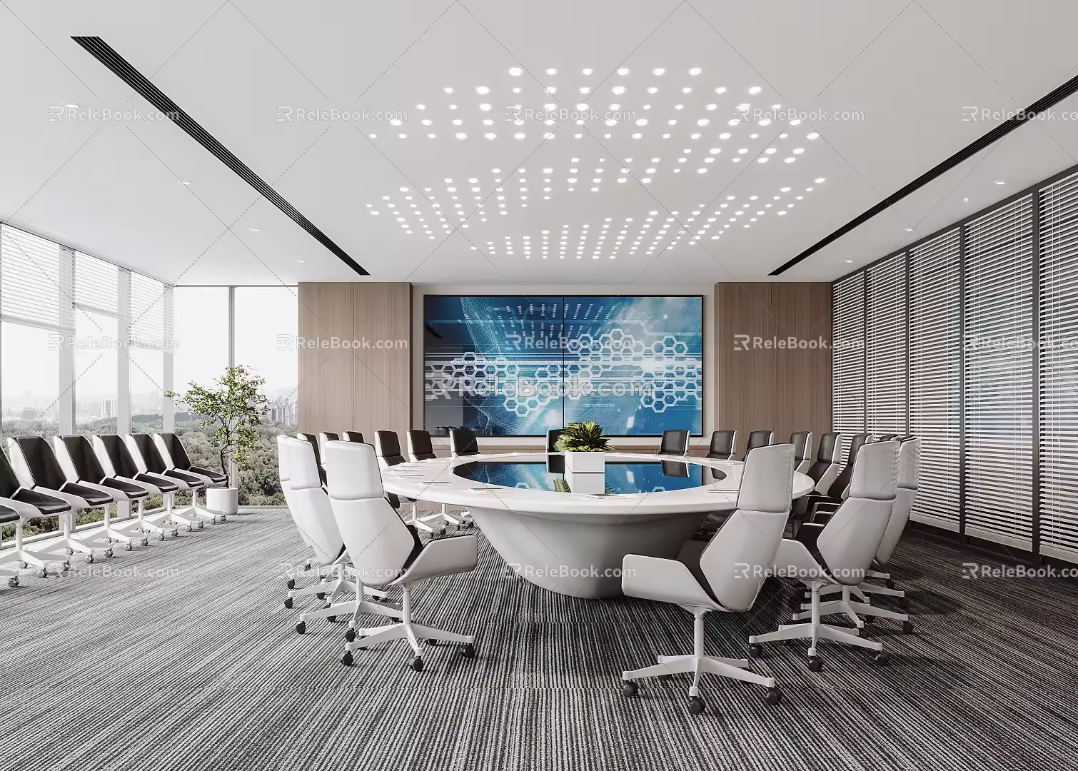 Modern Conference Room 3d model