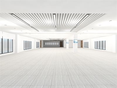 Modern Hospital Hall Interior Architecture 3d model