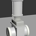 Stainless Steel Pipe Fitting With Three Way Connection And Cylindrical Top Design