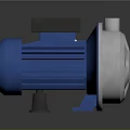Blue Industrial Electric Motor With Fan Housing And Stable Base Equipment