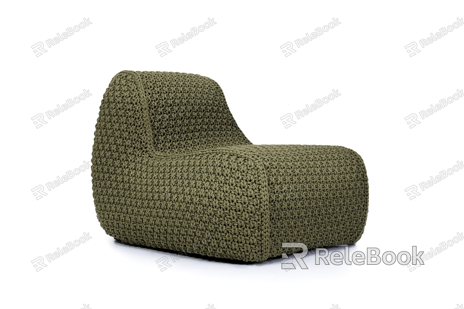 Modern Single Sofa Courtyard Sofa Recliner Woven Chair Casual Single Sofa model