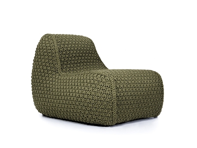 Modern Single Sofa Courtyard Sofa Recliner Woven Chair Casual Single Sofa model