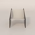 Modern Single Seater Sofa With Wooden Frame And White Fabric Cushion