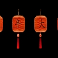 lanterns lanterns festival lights decorative lights red lanterns 3d model