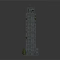 Modern Glass Curtain Wall High Rise Office Building With Surrounding Trees And Contemporary Design