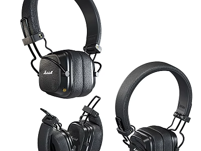 Premium Over Ear Headphones Featuring Leather Cushion Comfortable Fit And Ergonomic Design 3d model