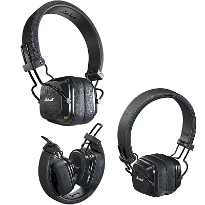 Premium Over Ear Headphones Featuring Leather Cushion Comfortable Fit And Ergonomic Design 3d model