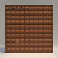 Brown Wooden Wine Cabinet Featuring Multiple Storage Compartments For Wine Bottles And Glasses
