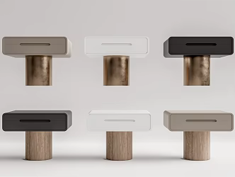 Modern bedside table 3d model