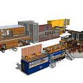 Modern Shipping Container Buildings With Multiple Units Outdoor Seating And Staircases