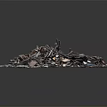 Discarded Building Components Consisting of Various Metal Fragments and Scrap Metal