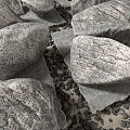 Modern Stone Stone Stone Pebbles Landscape 3d model