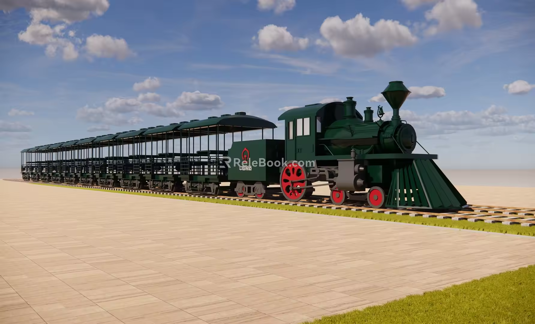 Sightseeing train 3d model