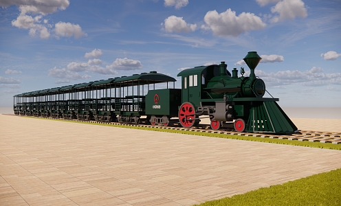 Sightseeing train 3d model