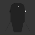 Modern Black Furniture Spotlight With Adjustable Shade Stand And Round Reflective Head