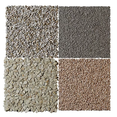 Various Types Of Pebbles And Gravel Textures 3d model Various Types Of Pebbles And Gravel Textures 3d model