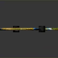 Two Colorful Tennis Rackets With Yellow Blue Frames And Black Grips