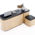 Modern Reception Desk Simple Front Desk 3d model