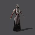 Game Movie Character Zombie With Bloodstained Dress Tattered Appearance And Eerie Design 3d model