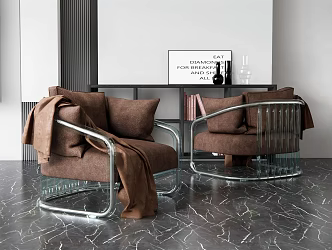 Modern Sofa Chair Single Sofa Lazy Sofa Reading Sofa Stool Low Stool Shoe Stool Armrest Sofa 3d model