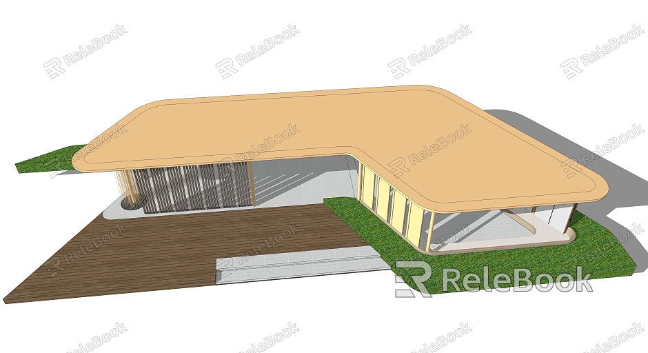 Curved awning landscape gallery model