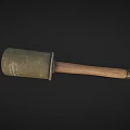 Old Hammer With Metal Head And Wooden Handle As Hand Tool