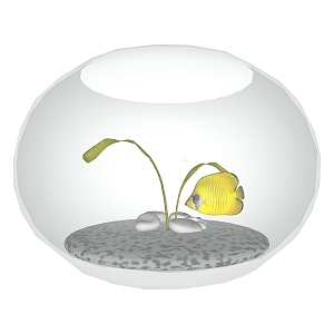 Modern fish tank 3d model