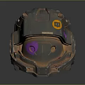 Unique Rustic Helmet with Vintage Design Colorful Decorations and Rusty Finish for Stylish Apparel