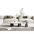 Modern Sofa Coffee Table Combination Sofa Coffee Table 3d model