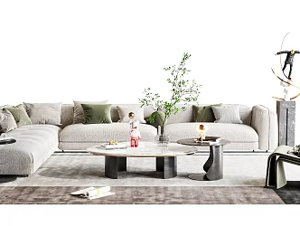 Modern Sofa Coffee Table Combination Sofa Coffee Table 3d model