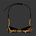 Vintage Steampunk Goggles With Red Strap Gold Accents And Copper Lenses