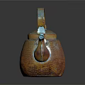 Rustic Copper Kettle with Hammered Texture Patina Finish and Handle as Essential Household Item