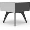 Modern Minimalist Coffee Table With Sleek Metal Legs And Black White Finish Design