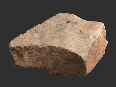 modern stone rock pebble stone block 3d model