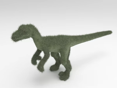 Green Soft Plush Dinosaur Stuffed Toy Cute Animal for Kids Playtime 3d model