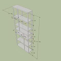 Multi Layer Storage Shelf Design With Detailed Dimension Specifications And Multiple Compartments