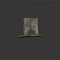 Ancient Weathered Brick Ruins With Moss Covered Stone Blocks And Archway