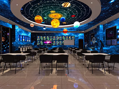 Modern Classroom Astronomy Classroom 3d model Modern Classroom Astronomy Classroom 3d model