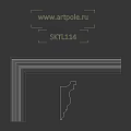 White Architectural Decorative Molding With Layered Structure And Smooth Edges