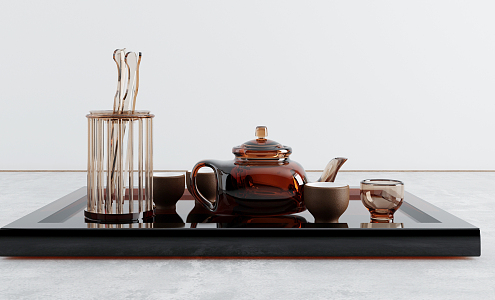 Modern Tea Set Tea Set 3d model