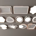 Modern Ceiling Lights With Various Shapes And Decorative Designs For Interior 3d model